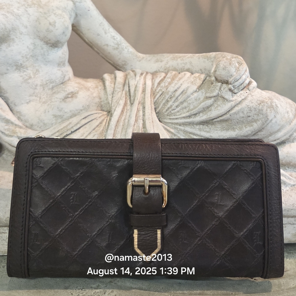 L.A.M.B. Gwen Stefani Leather Wallet Designer Luxury Celebrity #155